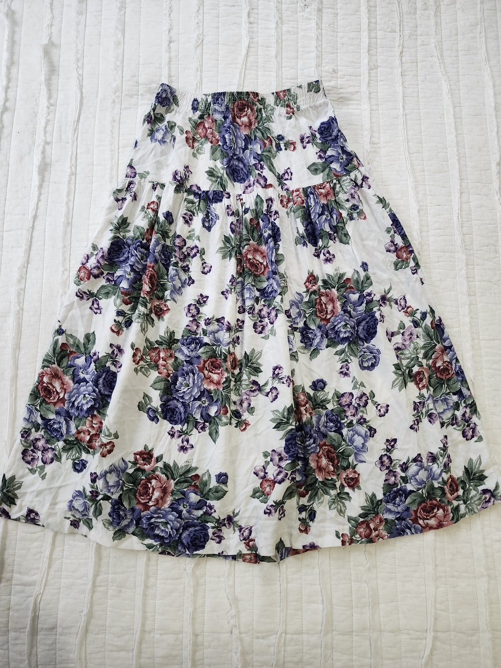 Vintage Jessica Scott Button-Front Cottagecore Floral Boho Women's M Midi Skirt - Picture 6 of 9